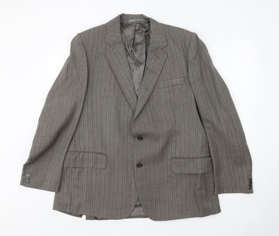 Keith Mallison Herren Sakko Anzugjacke grau gestreift Größe 40 Regular