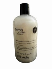 Philosophy -" Fresh Cream & Mint "-Shower Gel- 16 fl oz- New 0.88 per gallon