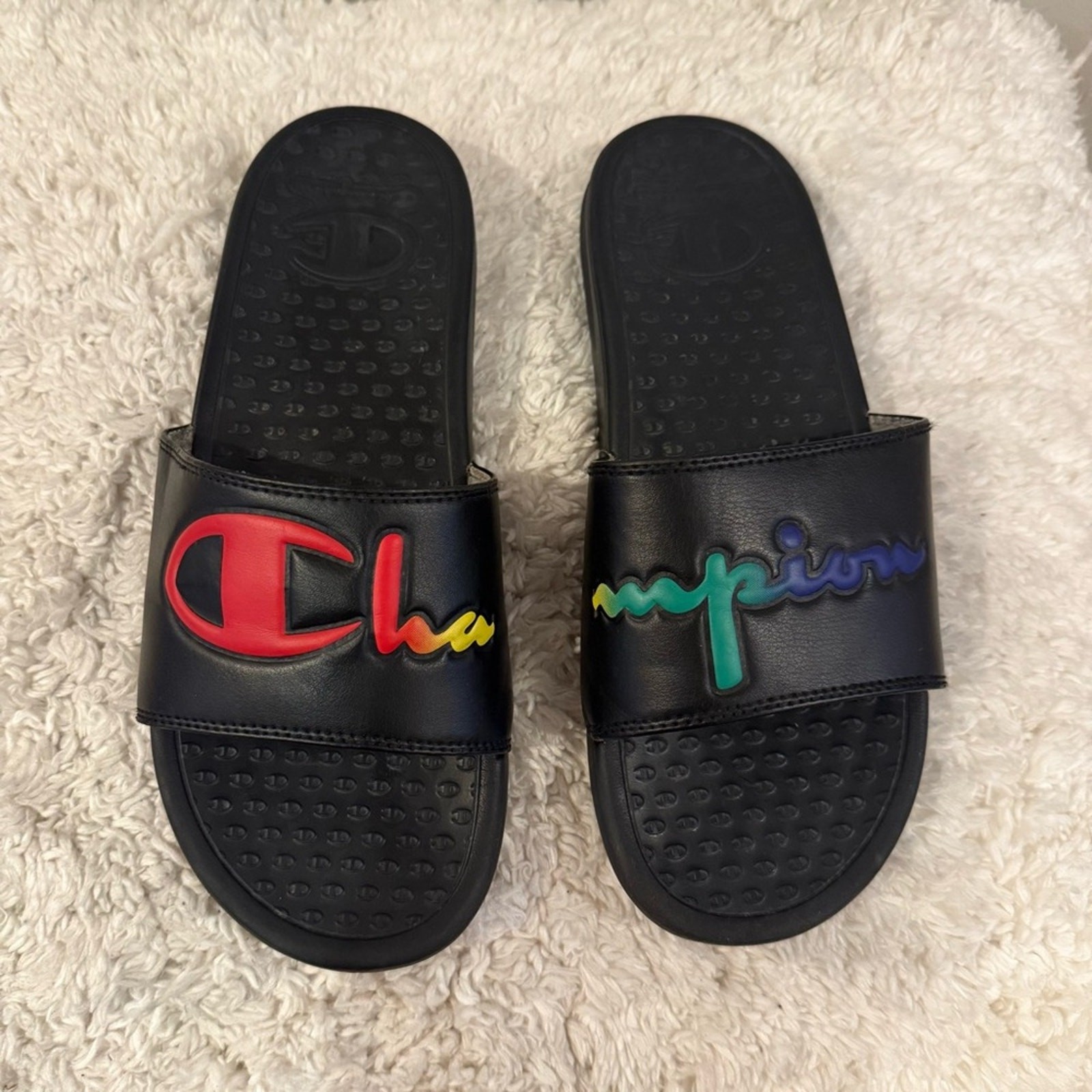 Champion Women's Super Slide Split Script Slides - image 2