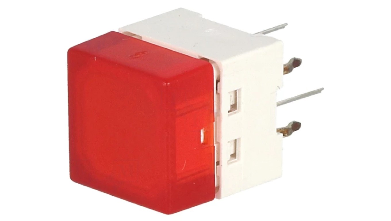 Poz 2 Button Switch SPST-NO 0.05A/24VDC B3W-9000-R1R