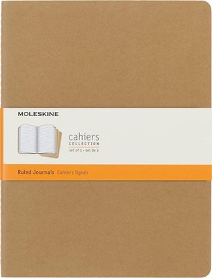 Moleskine Cahier Journal Soft Cover Large (5 x 8.25 ) Ruled/Lined Black 80 Pages