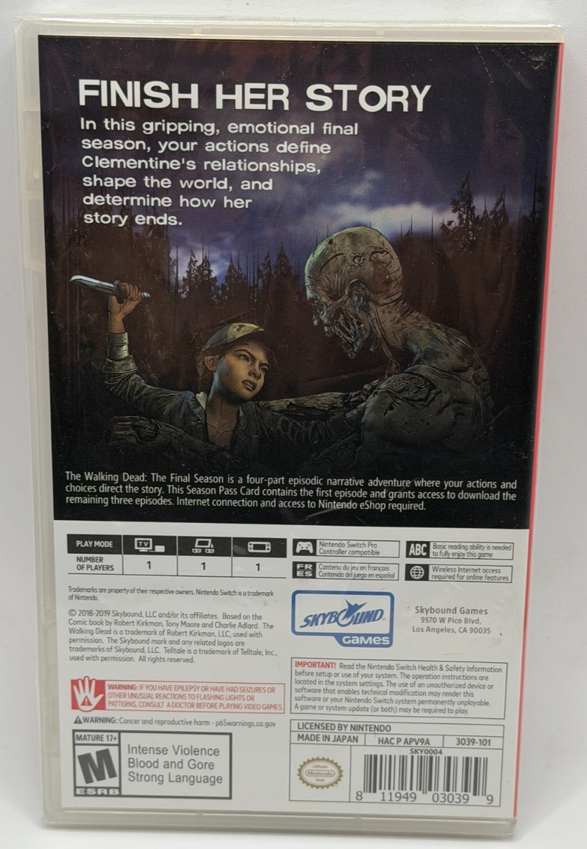 The Walking Dead: The Final Season - Nintendo Switch USA Version