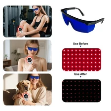 Eye Protection Glasses for Laser Goggles Laser Safety Glasses Blue With Case