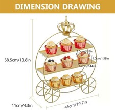 3-Tier Gold Cupcake Stand