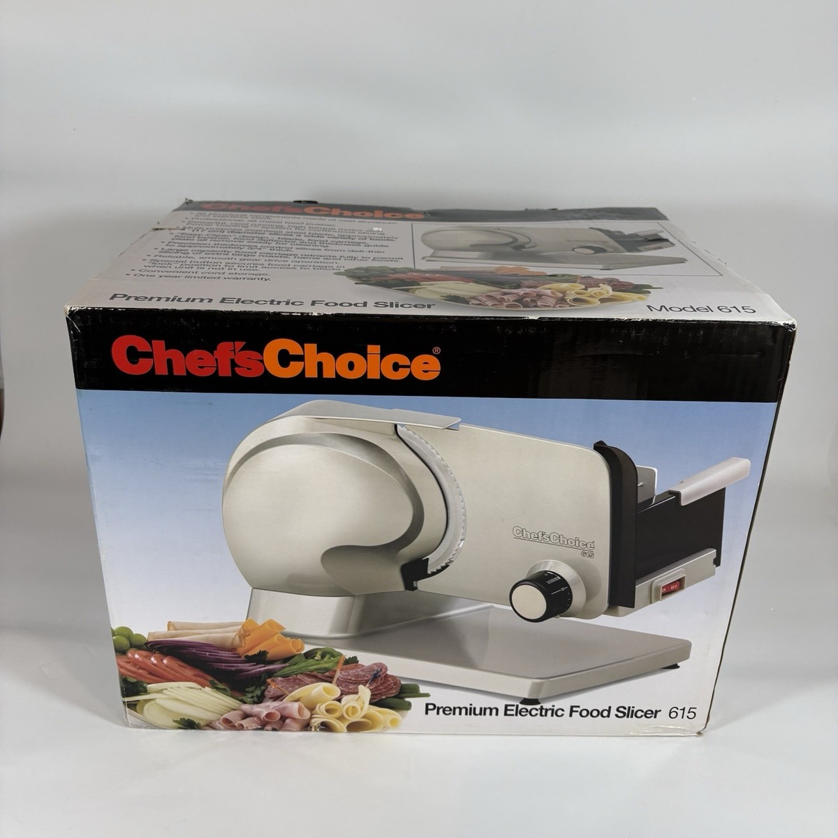 Chef's Choice 615 Stainless Steel Electric Food Meat Slicer for