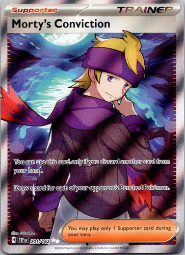 Morty's Conviction 201/162 Temporal Forces Pokemon TCG Holo UR NM