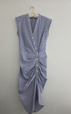 veronica beard striped ruched dress Veronica Beard Ruched Shirtdress