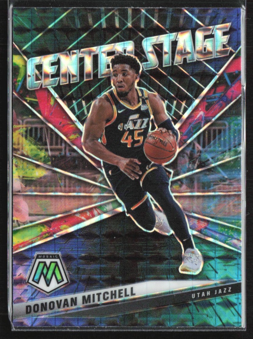 Donovan Mitchell 2020-21 Panini Mosaic Center Stage #5 Utah Jazz