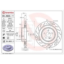 2x Brembo Scheibenbremse hinten A2124230412 26270199 2x Brembo Scheibenbremse hinten A2124230412 26270199