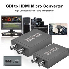 2PCS 1 SDI In to 2 HDM  SDI Out Mini HD Video Micro Converter Audio Switcher