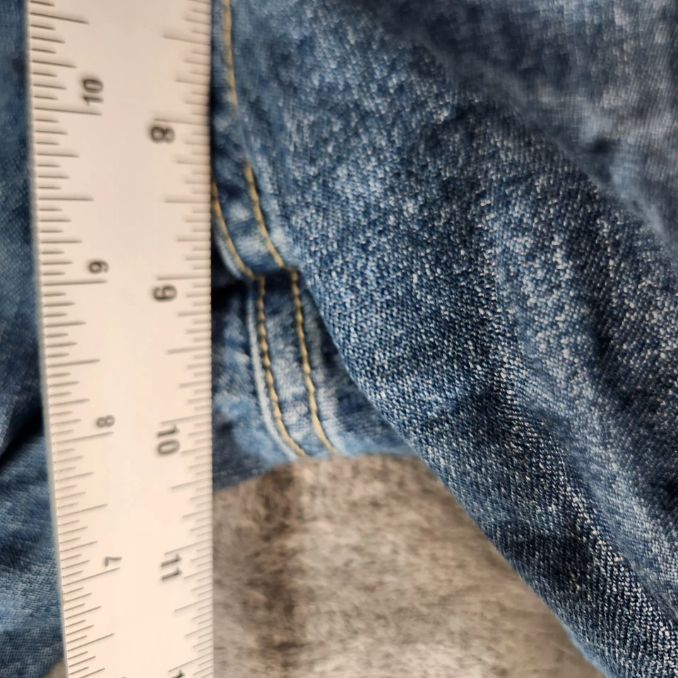 Steve & Barry's Flared Jeans Women’s Size 16 35X28 Denim Short Blue Unhemmed - Image 3 of 4