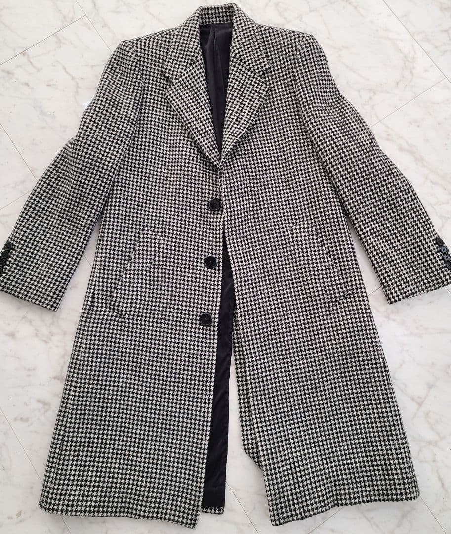 Celine houndstooth pattern chester coat check siz… - image 1