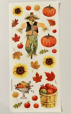 HTF Sandylion Thanksgiving Sticker (Large 5.5”x12” Sheet) Scarecrow Pumpkin Fall