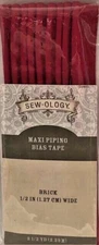 2 1/2  Yards Brick  1/2" Wide Single Fold BIAS TAPE Sew-Ology