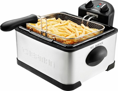 CHEFMAN - 4.8qt Deep Fryer - Stainless Steel