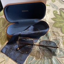 Fossil Women's 54mm Gold Rimless Sunglasses FOS2106GS-PEFPR Green