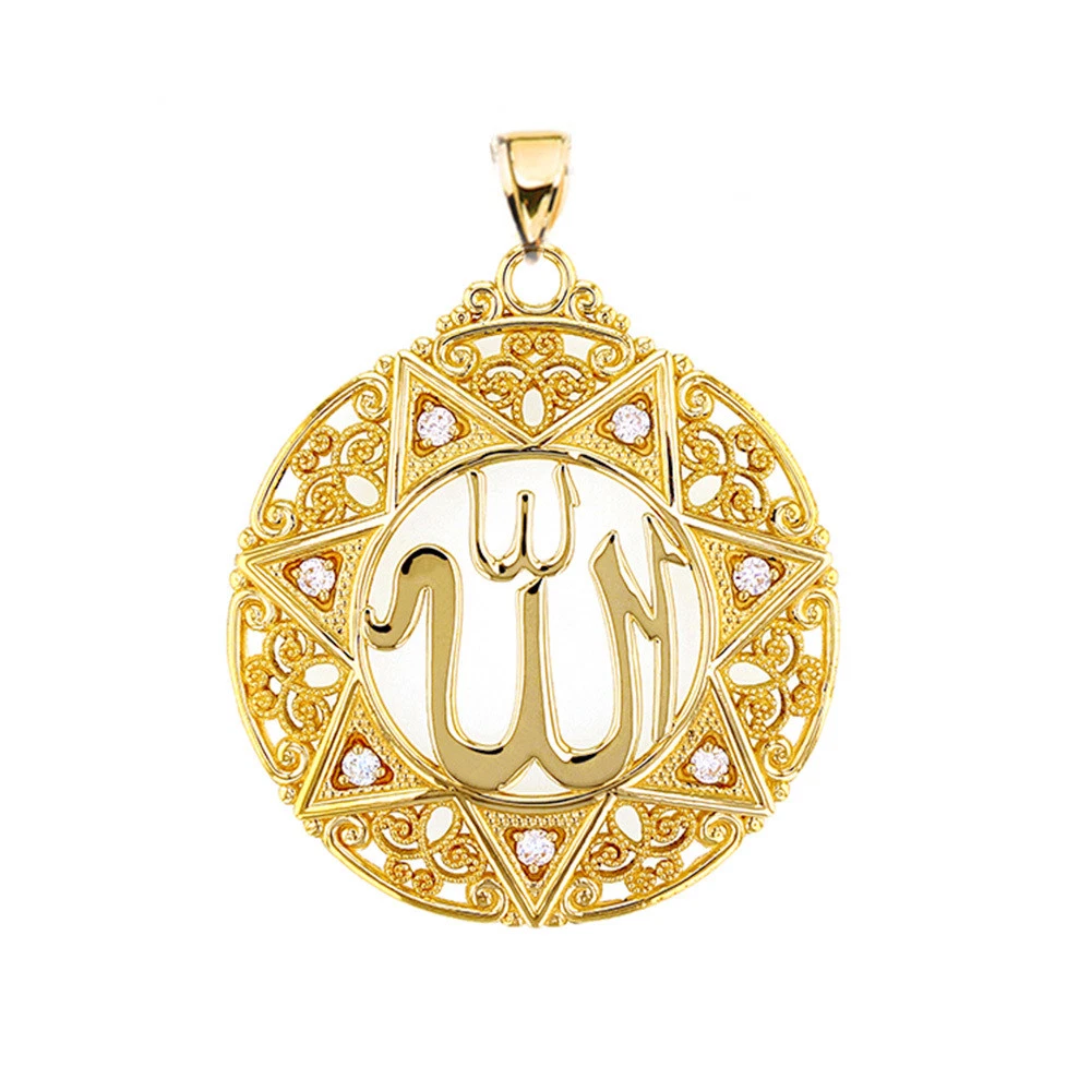 Factory direct jewelry gold cheap allah pendant necklace gold