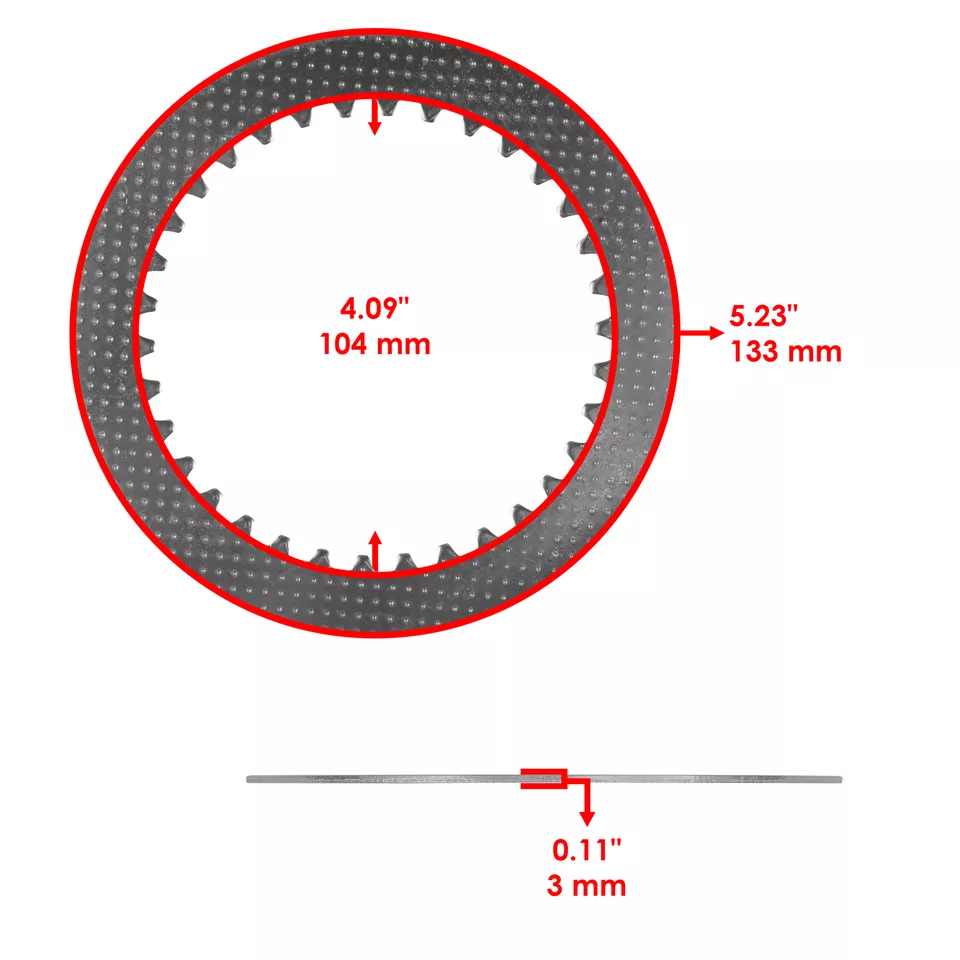 Clutch Friction Steel Plates Kit for Kawasaki Ninja ZX-9R ZX9R ZX900 2000 - 2003 — 第 3/4 张图片