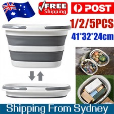 16L Collapsible Folding Bucket Water Storage for Hiking Camping Fishing Basket  