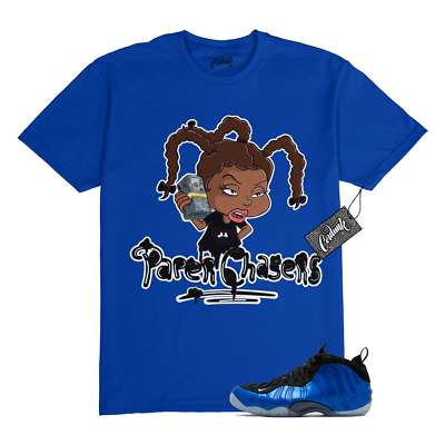 Foamposite Royal International Blue One Air White Black T Shirt to Match PC