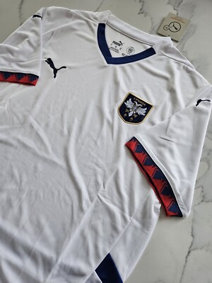 Puma Warm White Clyde Royal Serbian National Team Mens Large Jersey Serbia Large