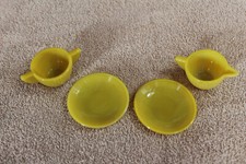 Akro Agate Children's Dishes Vintage Choice of Blue or Yellow Used