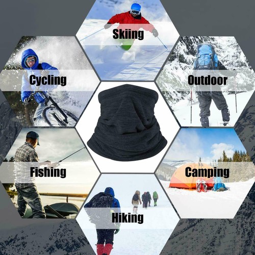 Winter Thermal Fleece Neck Warmer Gaiter Cycling Ski Face Mask for Cold Weather - Picture 27 of 47