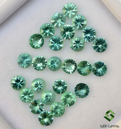 3.20 mm Natural Emerald Round Diamond Cut Lot 26 Pcs 3.18 Cts Loose Gemstones - Picture 4 of 5