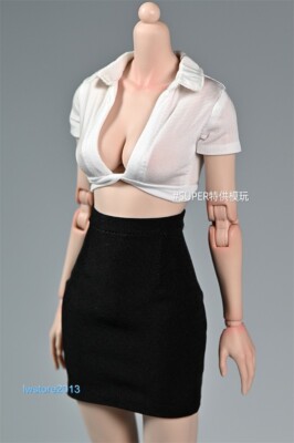 1/6 White Shirt Black Skirt Clothes For 12'' Female TBL PH JO Figure Body Toys