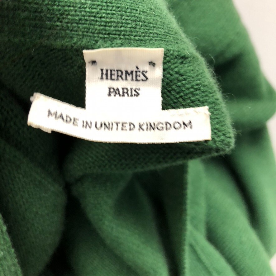 Hermes Cashmere Cardigan Sweater Jumper Womens 38 US 6 Green Hermes Cashmere Cardigan Sweater Jumper Womens 38 US 6 Green