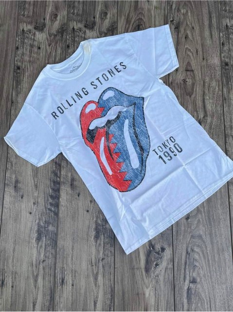 rolling stones red white and blue shirt