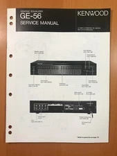 ORIGINAL SERVICE MANUAL & SCHEMATIC KENWOOD GE-56 GRAPHIC EQUALIZER D432