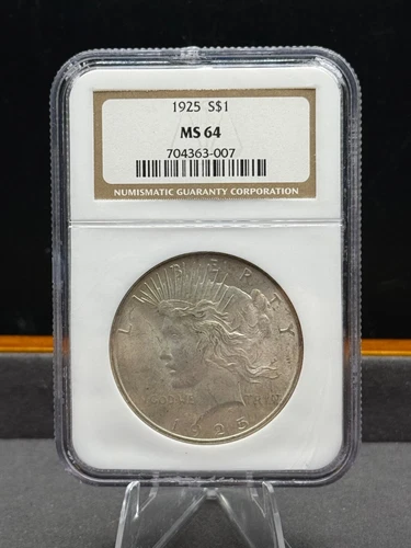 1925 Peace Dollar NGC MS 64