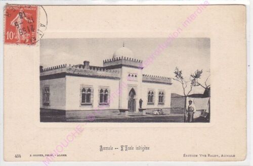 CPA ALGERIE AUMALE Ecole indigène animation Edt BALDY ca1913 - Picture 1 of 2