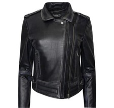 Barneys Leather Jacket Size 10