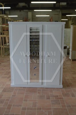 HANDMADE AYLESBURY TRIPLE LADIES WARDROBE IN WHITE (NOT FLATPACKED)