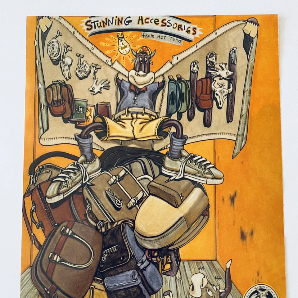 Hot Tuna Vintage Surf Wear Poster 1990s Rare Print Ad Hot Tuna 90s Accessories - image 3 of 4