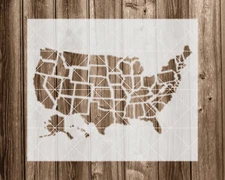 United States Stencil, Reusable Stencil For Painting, 587