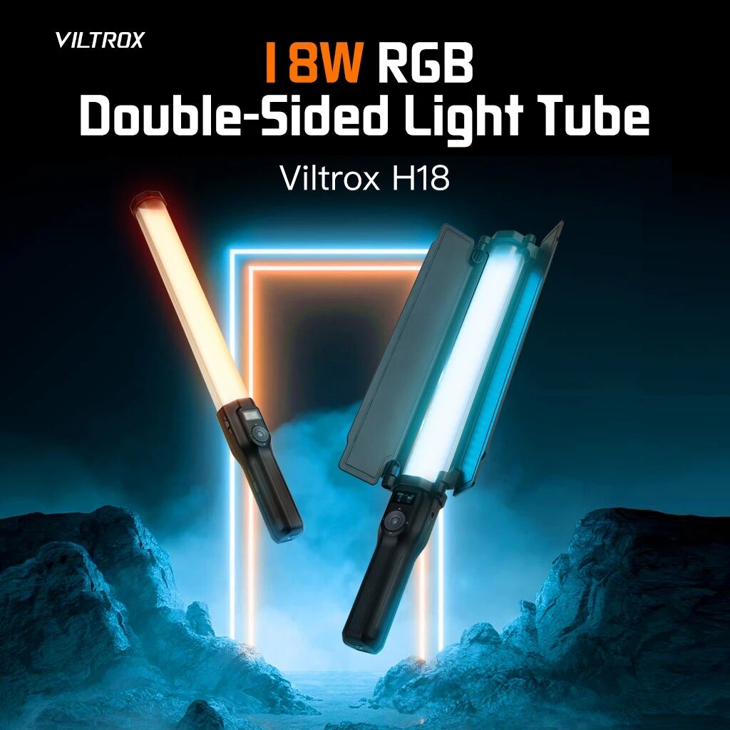 VILTROX H18 RGB Handheld Led Video Light Stick Barndoor 2800K6800K APP