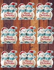 Merry Christmas Snowmen Vinyl Stickers Set Scrapbooking Laptop Waterbottle