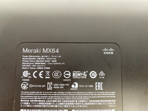 Cisco Meraki MX64-HW Cloud Managed Firewall Unclaimed - Picture 7 of 9