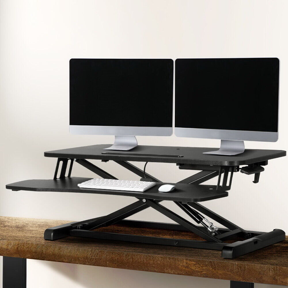 Artiss 2-Tier Desk Riser Computer Desktop - Black (HASD-B-S28-BK) for ...