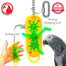 Bonka Bird Toys 0044 Small Gearhead Bulletproof Mechanical Puzzle Toy Conure Pet