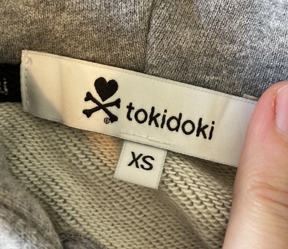 Tokidoki Hombre’s Cremallera Completa Sudadera con Capucha Chaqueta Talla XS Gris Sf7 Foto 3 de 4