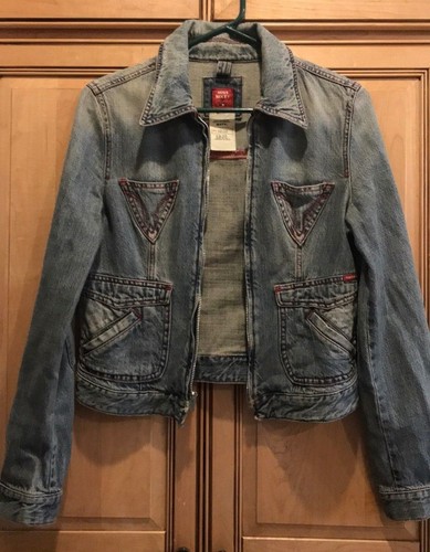 Miss Sixty Short Jean Jacket with Red 