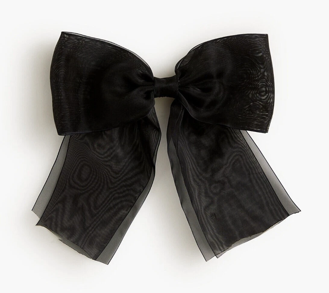 *NEW* J. Crew Sheer Organza Bow Hair Clip CE508_BK0001 main image 3