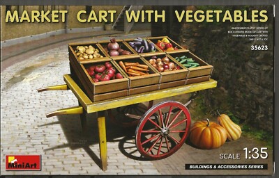 MiniArt Market Cart w/ Vegetables, Diorama Accessory in 1/35  623  ST  (A2)