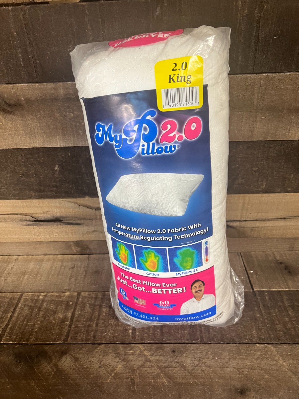 ⚡️ (1) MyPillow 2.0 KING Size Yellow Label Least Firm Pillow My Pillow NEW ⚡️