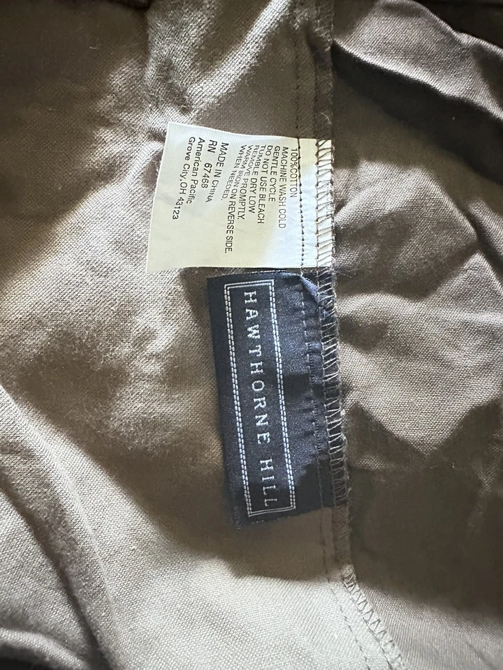 HAWTHORNE HILL КОРИЧНЕВАЯ БАРХАТНАЯ ЮБКА ДЛЯ КРОВАТИ с разделенными углами - F/Q 60 дюймов x 58 дюймов - Изображение 2 из 4