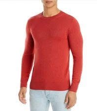 A.P.C. Benoit Wool & Cotton Marled Crewneck Sweater Orange Size S 3224
